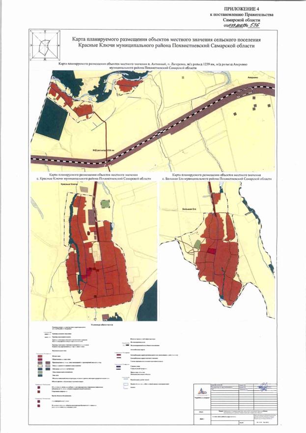 Постановление Правительства Самарской области от 11.09.2025 N 536 "О внесении изменений в Генеральный план сельского поселения Красные Ключи муниципального района Похвистневский Самарской области"